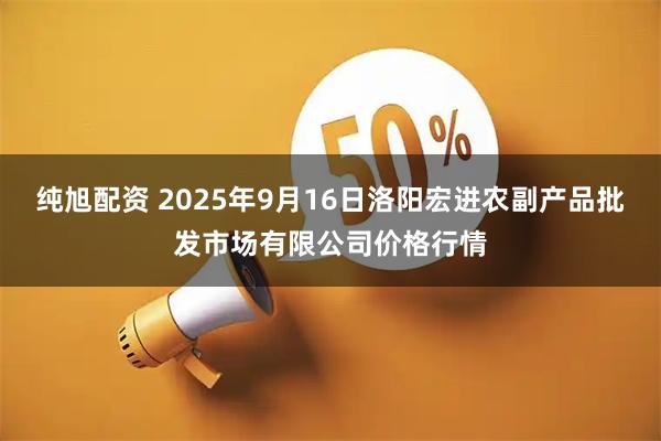 纯旭配资 2025年9月16日洛阳宏进农副产品批发市场有限公司价格行情
