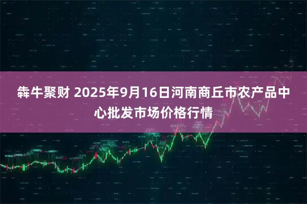 犇牛聚财 2025年9月16日河南商丘市农产品中心批发市场价格行情